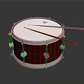 Professional Red Snare Drum With Wooden Shell Metal Hardware And Red Drumsticks