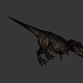 Realistic Tyrannosaurus Rex Dinosaur 3D Model With Open Mouth Design