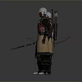 Game Movie Characters In Red Brown Armor With Silver Helmets And Bow Arrows