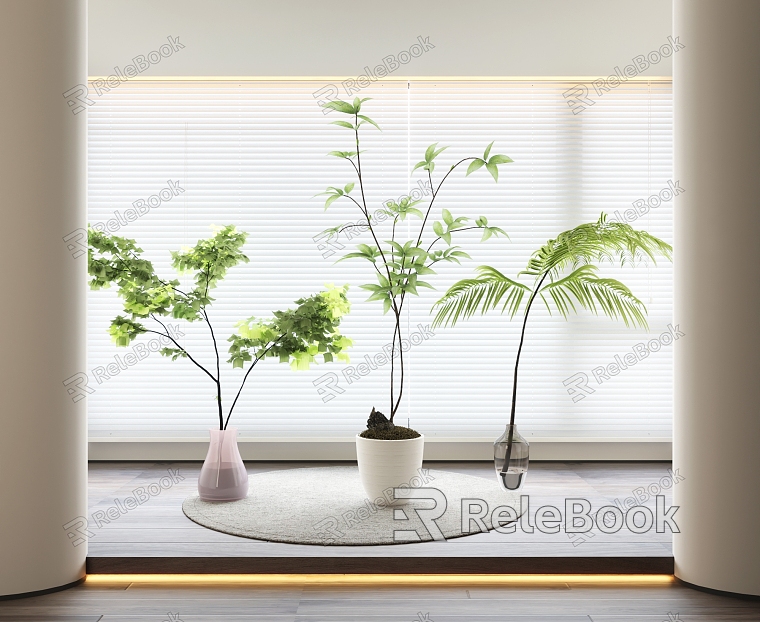 Green Plant Combination Living Room Green Plant Bedroom Green Plant Hall Green Plant Potted Plant model