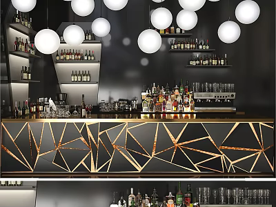 Modern Bar Front Desk 3d model