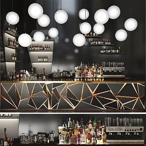 Modern Bar Front Desk 3d model