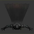 Batman Character 3D Model in Armored Costume With Cape and Detailed Design