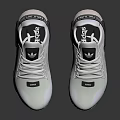 White Adidas Sneakers With Modern Design And Black Accents For Casual Sporty Look