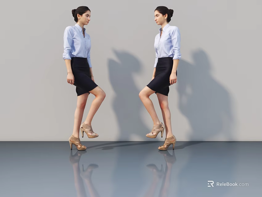 Modern Flush Door Design With Smooth Surface And Durable Material For Home Use 3d model