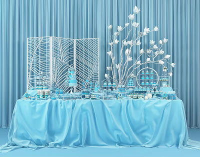 Modern Dining Table Cold Dining Table 3d model Modern Dining Table Cold Dining Table 3d model