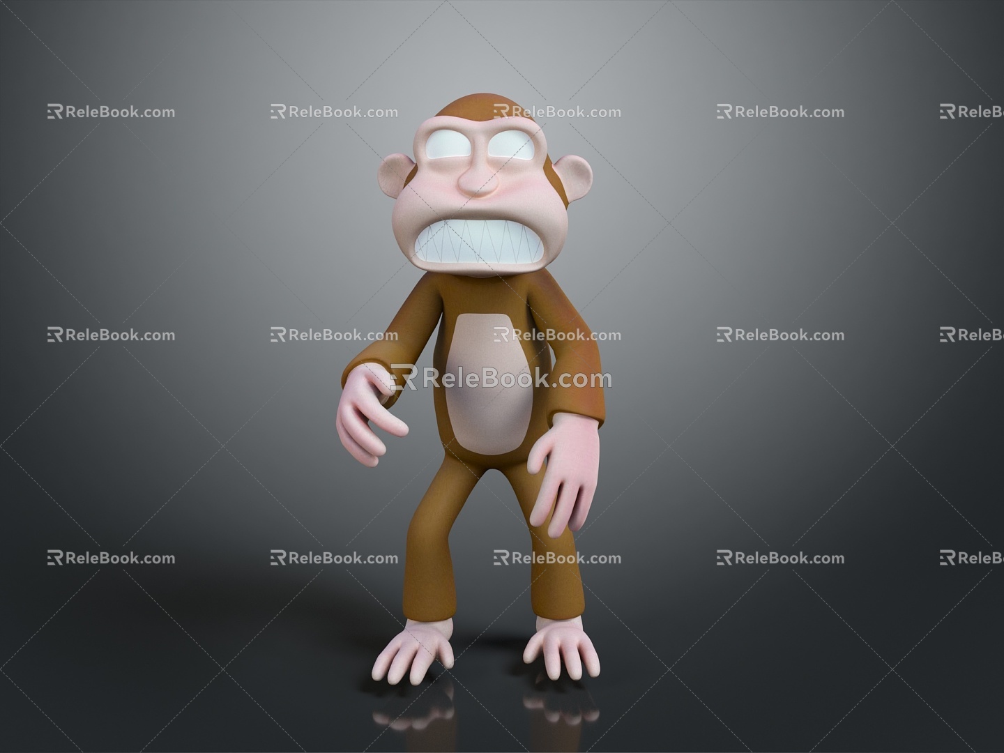 Monkey Monkey Cartoon Monkey Anime Monkey Stylized Monkey Fantasy Style Monkey Toy 3d model