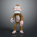 Monkey Cartoon Monkey Anime Monkey Stylized Monkey Fantasy Style Monkey Toy 3d model
