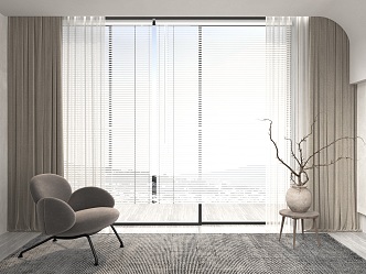 Modern Curtains 3d model