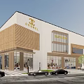 Modern Commercial Complex With Luxury Brands Chanel Dior Glass Facade And Contemporary Architecture