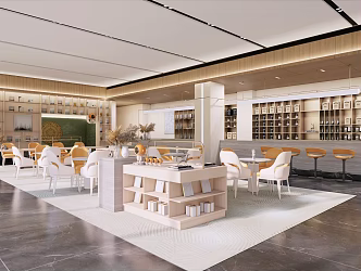 Modern reception area Sales office Reception area 3d model