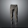Distressed Denim Jeans With Ripped Details And Vintage Style For Casual Fashion Look
