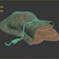 Handwoven Burlap Storage Bag With Natural Fiber Plates For Home Use