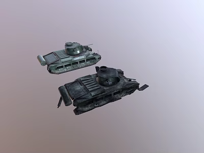 Weapons and Equipment Tank Armored Vehicle Damage Before Damage After Target Damage War Damage Strike Damage 3d model