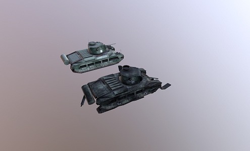 Weapons and Equipment Tank Armored Vehicle Damage Before Damage After Target Damage War Damage Strike Damage 3d model