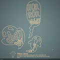 Neon Lamp Set With Ghost Balloon Shape And Horror Night Text Decorative