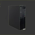 Sleek Black Desktop Computer Tower With Front Ports And Ventilation Grilles 3d model