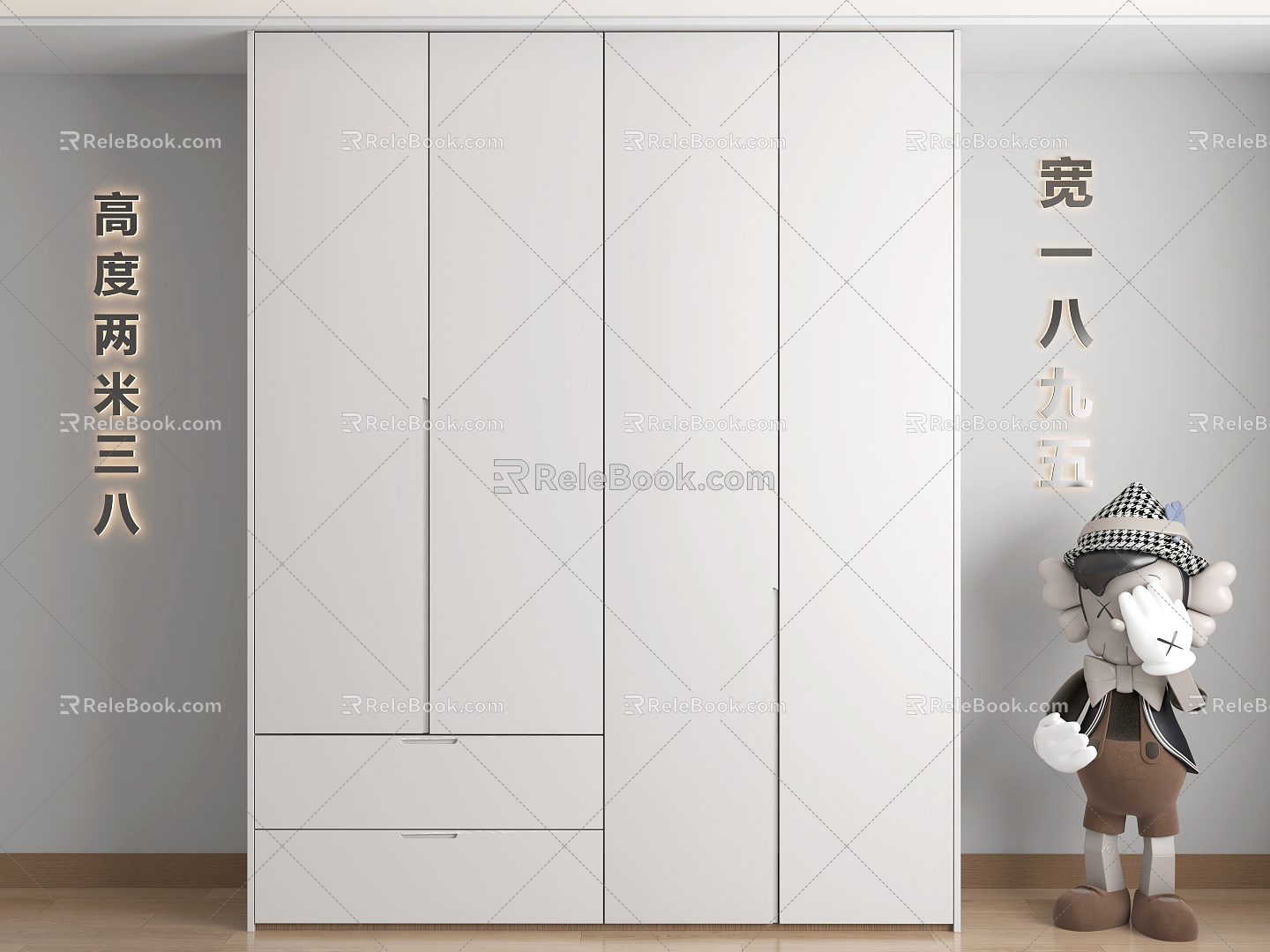 Modern Bedroom Wardrobe Modern to Top Wardrobe Paint Wardrobe 3d model