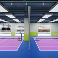 LITTLE MASTER Sports Fitness Training Center With Colorful Rackets And Sports Equipment On Display Shelves
