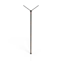 Metal Industrial Equipment With Vertical Rod Two Pronged Top And Stable Base For Support