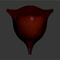 Red Velvet Tricorn Hat With Textured Surface Stylish Wearable Accessory