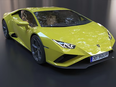 Yellow Sports Car With Sleek Modern Design Sporty Exterior And Aerodynamic Body Features 3d model