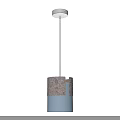 Modern Two Tone Pendant Light with Textured Beige Upper and Light Blue Lower Section 3d model