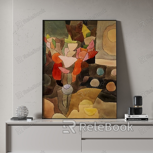 Retro abstract decorative painting model