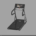 Modern Treadmill Fitness Equipment With Digital Display Screen And Metal Frame