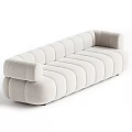Modern Light Colored Sectional Sofa With Modular Tufted Design And Comfortable Seats 3d model
