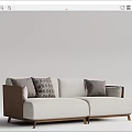 Modern double sofa 3d model