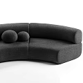 Modern Curved Modular Sectional Sofa in Gray with Comfortable Cushions and Stylish Design
