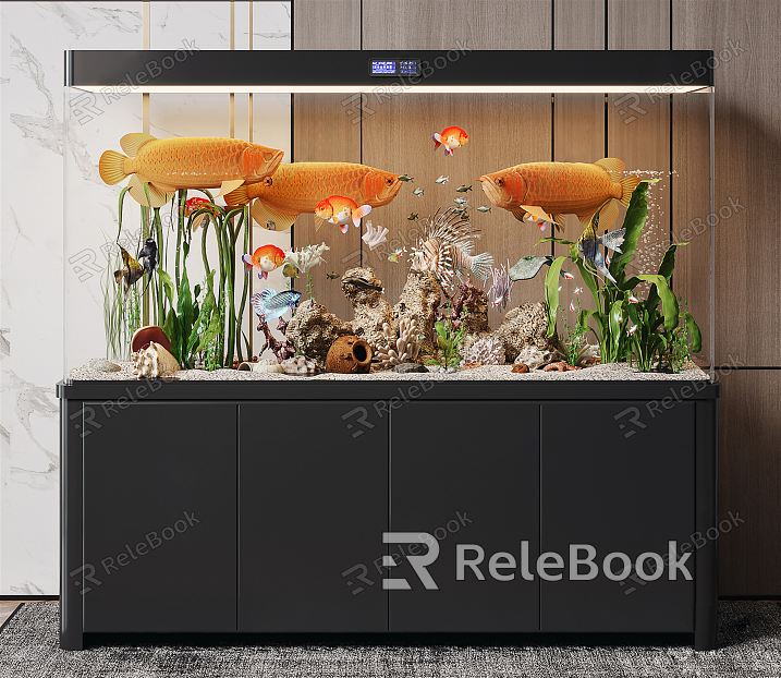 modern fish tank aquarium model