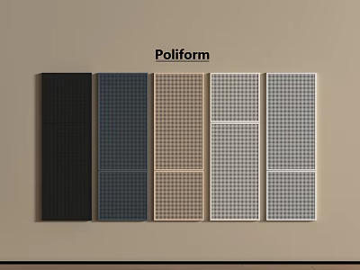 Poliform Decorative Panels Displaying Various Colors And Textures 3d model
