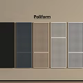 Poliform Decorative Panels Displaying Various Colors And Textures 3d model