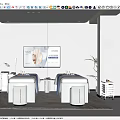 Modern Beauty Salon Interior Design With Treatment Beds LED Screen And Natural Light