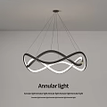 Modern Korea Style Annular LED Ceiling Light Fixture Interior Design 3d model
