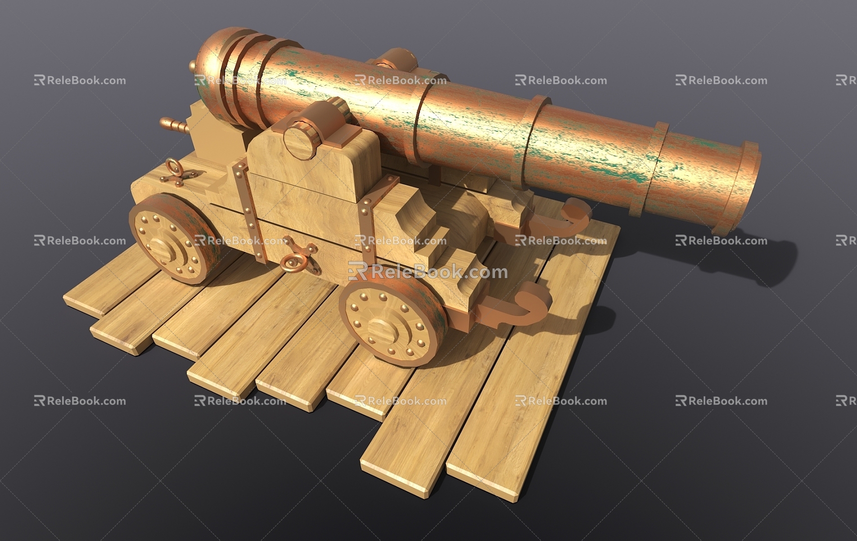 Artillery toy gun 3d model