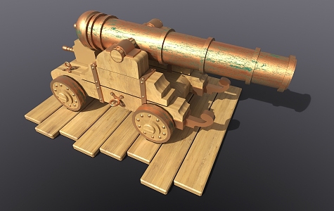 Artillery toy gun 3d model