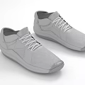 Gray Casual Shoes With Mesh Upper And White Laces For Everyday Wear