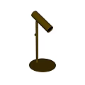 Sleek Gold Table Lamp With Adjustable Arm And Round Base Design 3d model