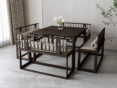 New Chinese Dining Table and Chair Combination model