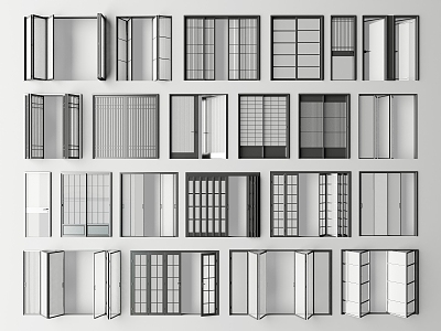 Glass folding door glass door sliding door kitchen door Japanese style sliding door folding sliding door shutter door sliding door Changhong glass swing door toilet door model