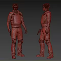 Man In Tactical Vest With Knee Pads Holding Pistol