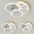 Modern Air Cooler Fan With Ceiling Mounted Design Various Shapes And Built In LED Lighting