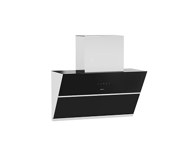 Modern Kitchen Range Hood With Sleek Black And White Design For Home 3d model