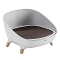 Modern Cat Accessories Set With Dome Bed Scratching Post And Food Dispenser