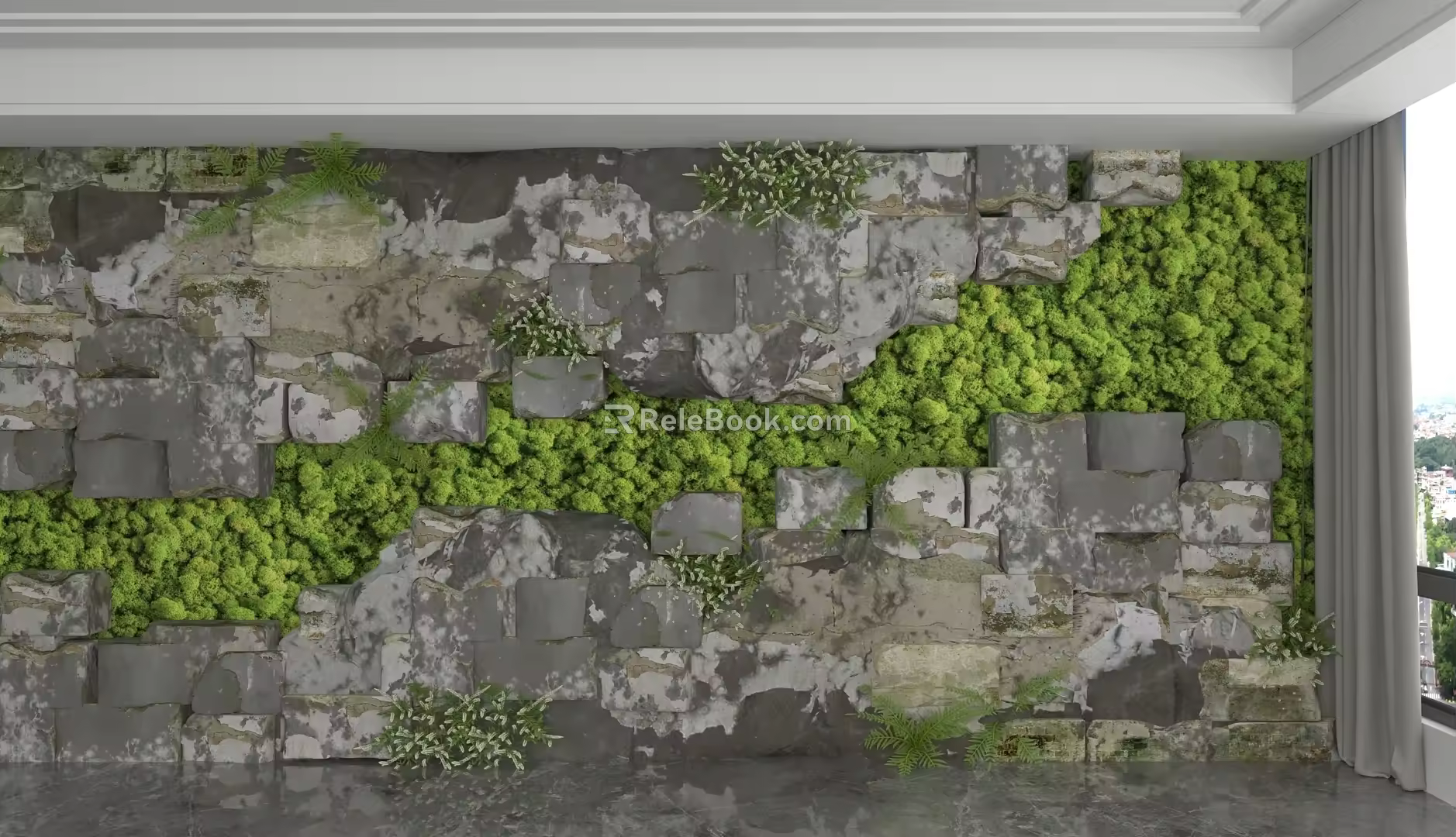 Modern background wall 3d model
