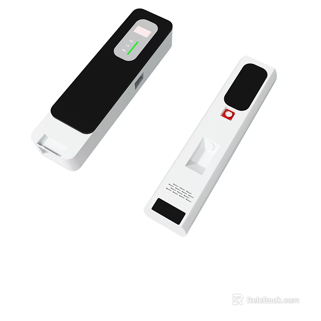 White Rapid Test Devices With Green Indicator And Red Mark For Home Use 3d model