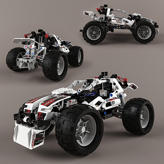 Modern toy building blocks buggy 3d model